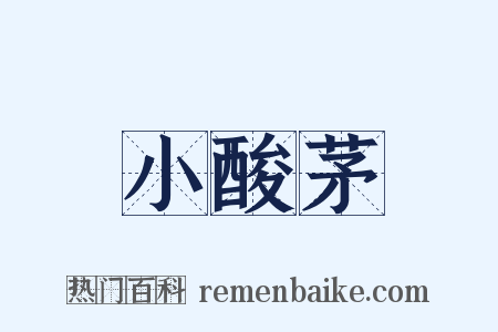 小酸茅是什么意思的图片
